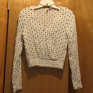 EUC Sky and Sparrow Moroccan Tile Peasant Top